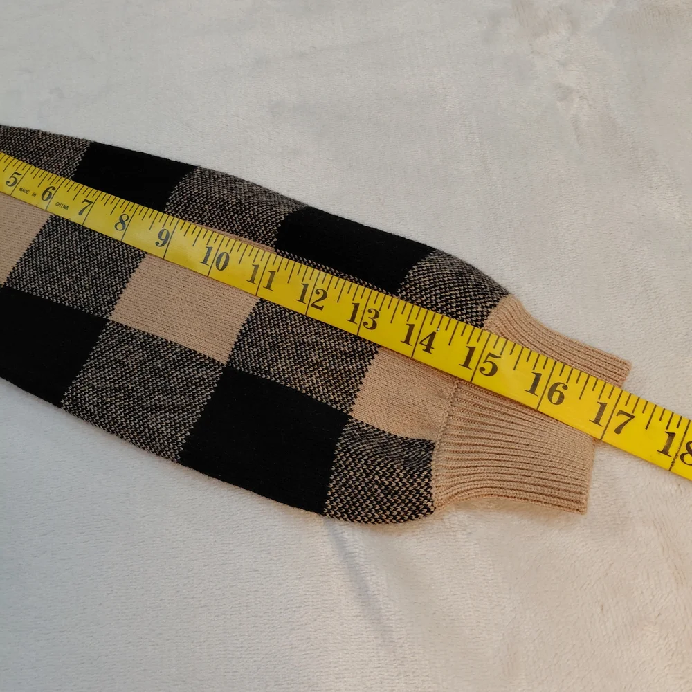 NWT Janie and Jack Black and Tan Checkered Sweater